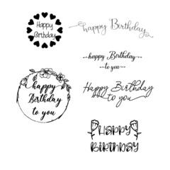 lettering and calligraphy modern - Happy Birthday to you. Sticker, stamp, logo - hand made