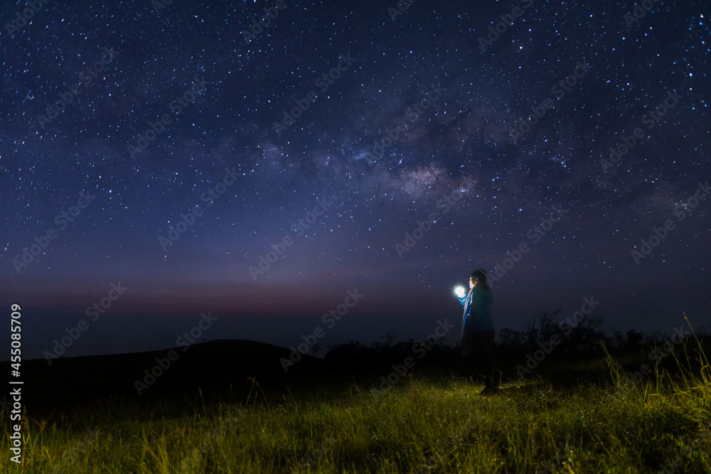 Canvas Prints milky way galaxy at night. image contains noise and grain due to high iso. image also contains soft 