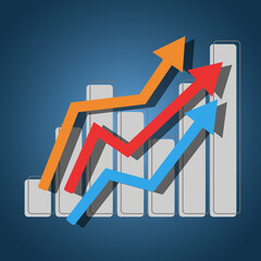 Business finance and investment growth concept icon