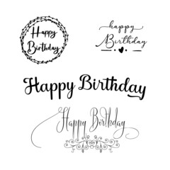 lettering and calligraphy modern - Happy Birthday to you. Sticker, stamp, logo - hand made