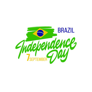 Brazil Independence Day greeting card. stock illustration