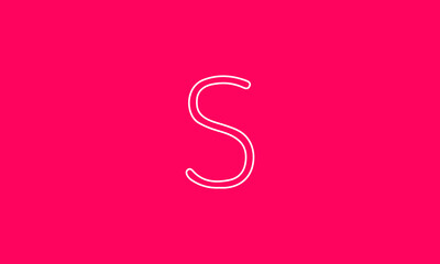 S is a attractive vector with a simple design and pink background.