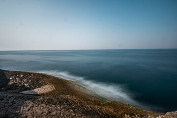 The rocky coast of Bagirganli village of Kandira district. Kocaeli