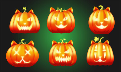 Halloween pumpkin-cat. Halloween pumpkin design