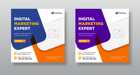 We are creative agency and corporate business flyer or brochure and poster, social media Instagram post or web banner template