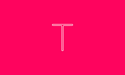 T is a attractive vector with a simple design and pink background.