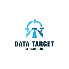 Data target logo template on modern style
