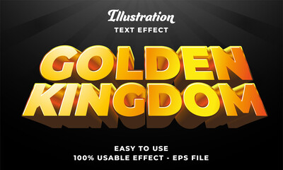 editable golden kingdom vector text effect with modern style 
