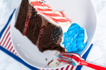 4th of July chocolate cake