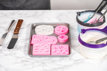 Mermaid themed 3 layer vanilla cake