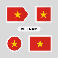 Set of 4 symbols with the flag of Vietnam.