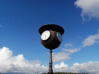 street lamp on sky