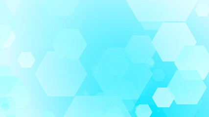 Fototapeta na wymiar Abstract hexagon cross geometric white blue pattern medical background.