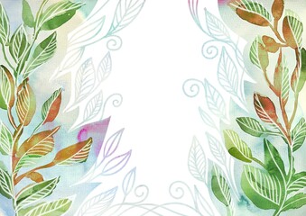 Cornice acquerello botanico  © Kateryna Kovarzh