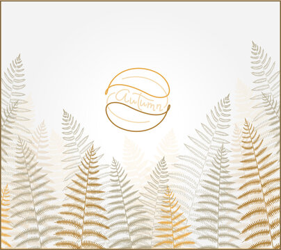 Autumn parot background lettering forest