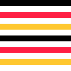 Germany flag seamless pattern background. Simple horizontal color stripes of black, orange and yellow colors.