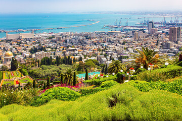 The international seaport of Haifa.