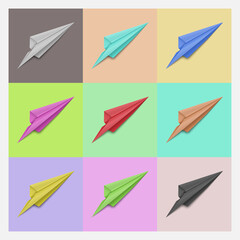 toy colorful paper airplanes