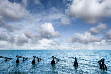 Fototapeta premium Icebreakers, Former Island Marken, Noord-Holland province, The Netehrlands