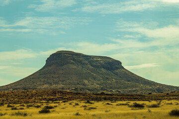 ancient mountain in Karoo desert in South Africa