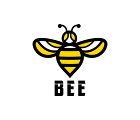 bee logo design, template logo for business