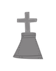 gravestone with cross