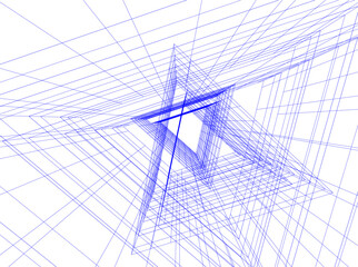 modern architecture building 3d illustration