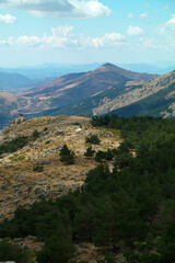 krajobraz góry widok drzewa natura hiszpania