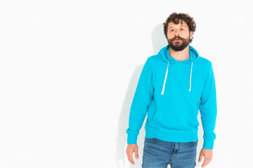 Fototapeta premium young casual man posing with tough attitude