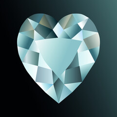 gem, diamond in vector format Heart 