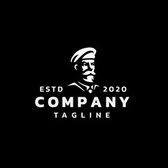 veteran soldier silhouette logo design