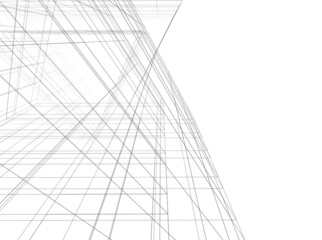 architecture digital background 3d illustration