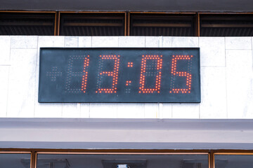 electronic board. Electronic watch. Time