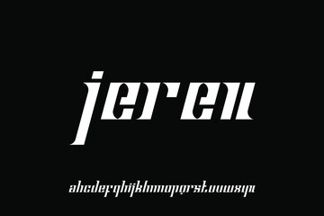 glamour and elegant alphabet font vector set. JEREZ