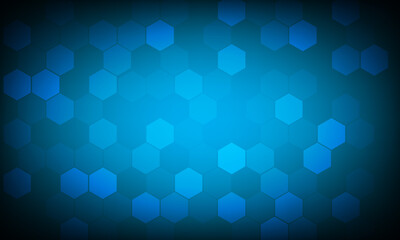 Technology hexagon pattern of geometric. Blue Abstract background with innovation idea in global world wide.
