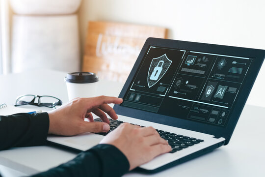 Concept of cyber security, information security and encryption, secure access to user's personal information, secure Internet access, cybersecurity.