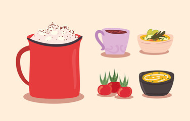 five home food icons