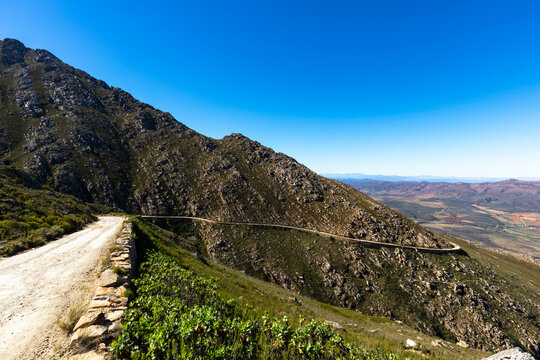 View of Little Karoo from Swartberg Pass