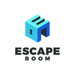 3d escape room logo