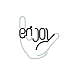 enjoy hand logo
