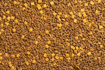 Top view of cat food background texture