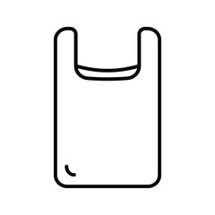 plastic bag icon. vector illustration