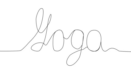 Self-drawing a simple animation of one continuous inscription YOGA