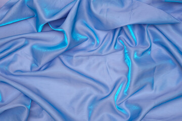 Smooth Elegant Purple and Blue Holographic Silk Satin 