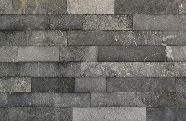 black and dark gray brick wall - texture pattern for a background