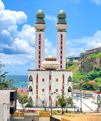 The view of the divinity mosque, "mosqu&eacute;e de la divinit&eacute;" in Dakar, Senegal, West Africa