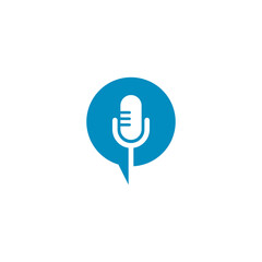 Voice chat vector logo symbol template