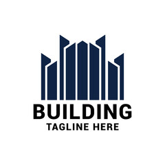 Abstract building structure logo design real estate, architecture, construction.