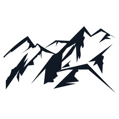 Outdoor mountain view silhouette stock illustration 