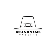 panama hat cartoon logo cartoon icon design vector